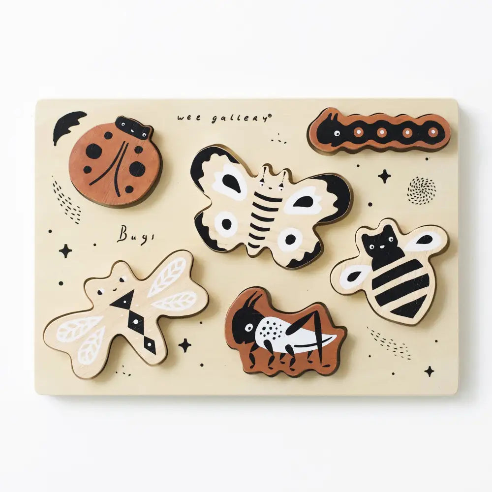 Wooden Tray Puzzle - Bugs - Wee Gallery