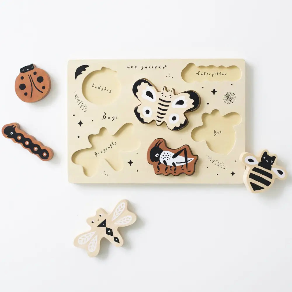Wooden Tray Puzzle - Bugs - Wee Gallery