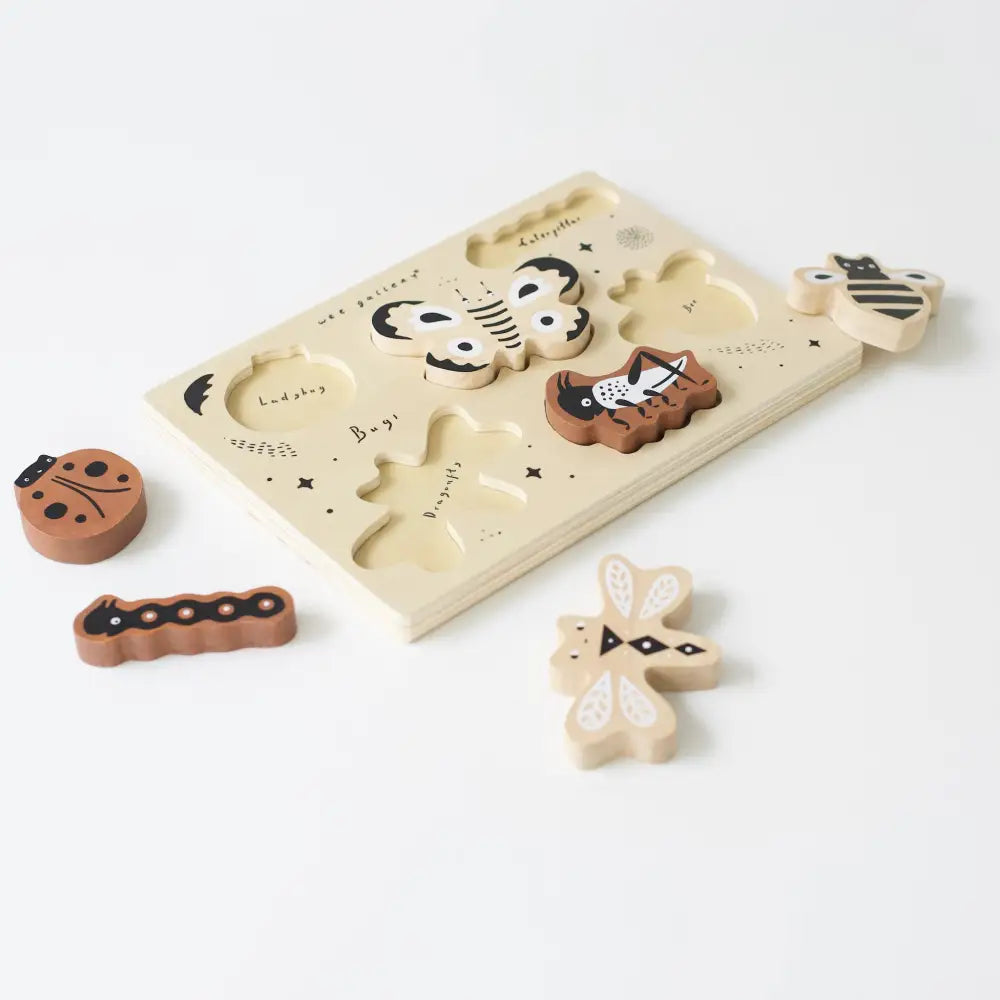 Wooden Tray Puzzle - Bugs - Wee Gallery