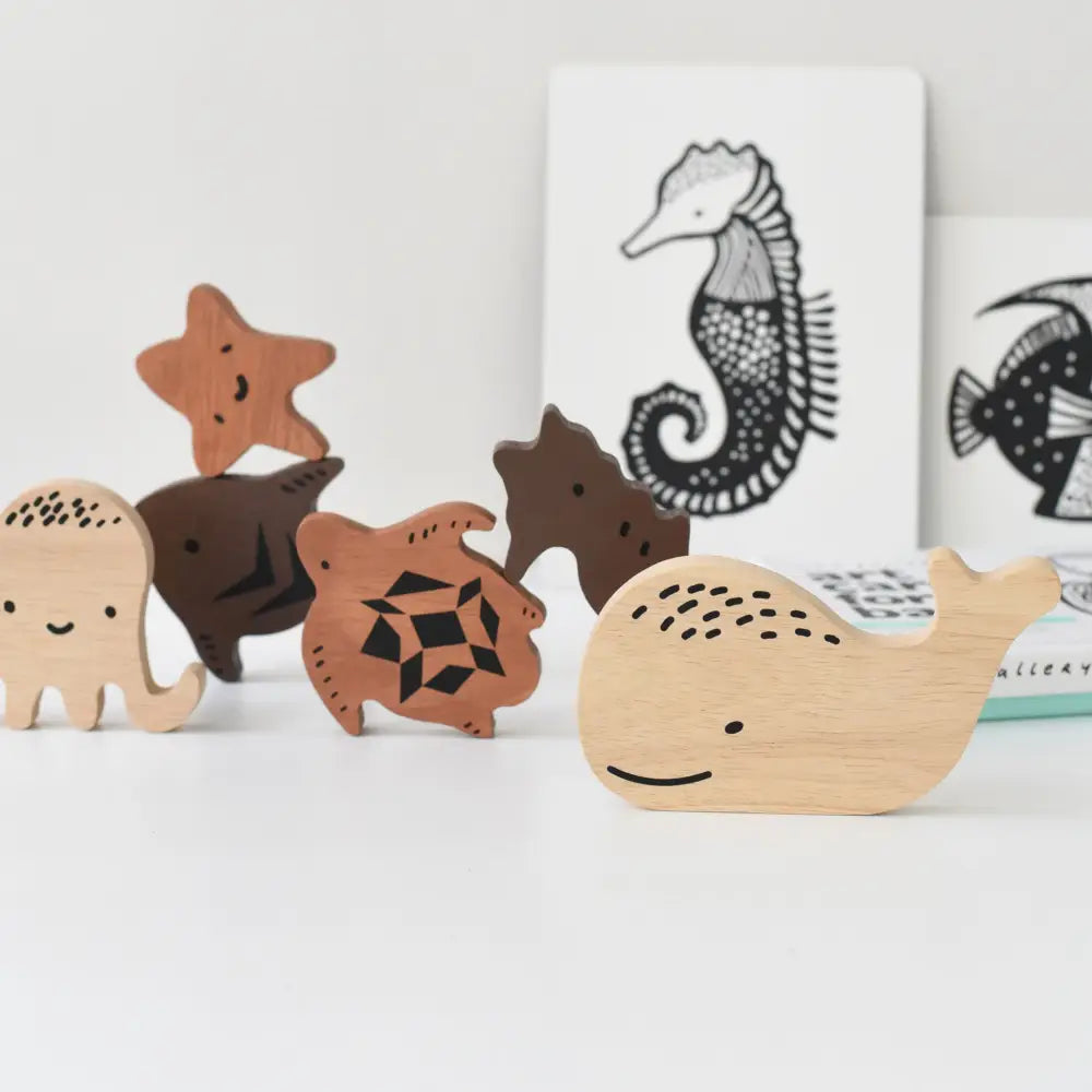 Wooden Tray Puzzle - Ocean Animals - Wee Gallery