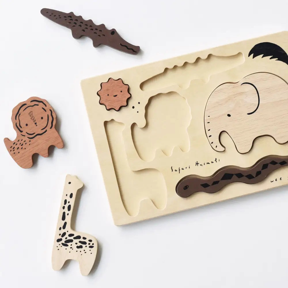 Wooden Tray Puzzle - Safari Animals - Wee Gallery
