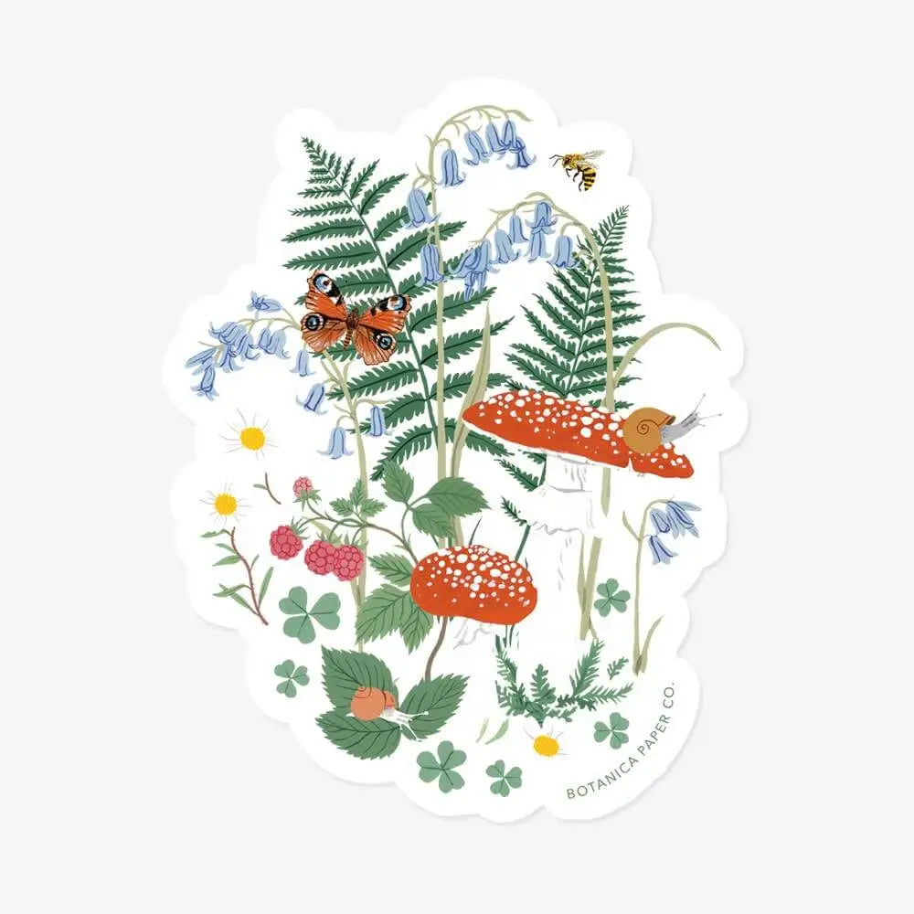 WOODLAND Clear Vinyl Sticker - Botanica Paper Co.