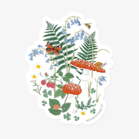 WOODLAND Clear Vinyl Sticker - Botanica Paper Co.