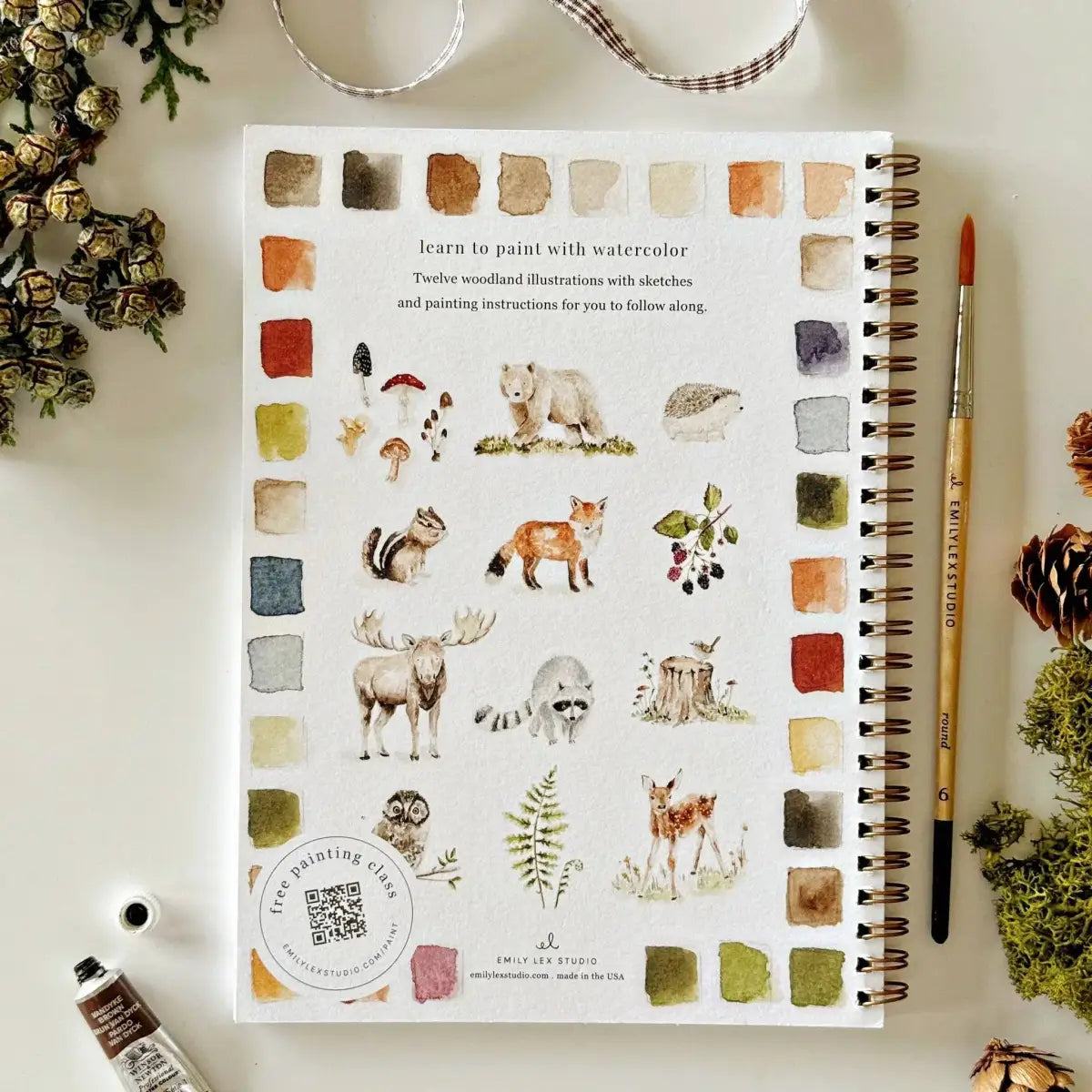 Watercolor Workbook - Woodland - Emily Lex - emily lex studio