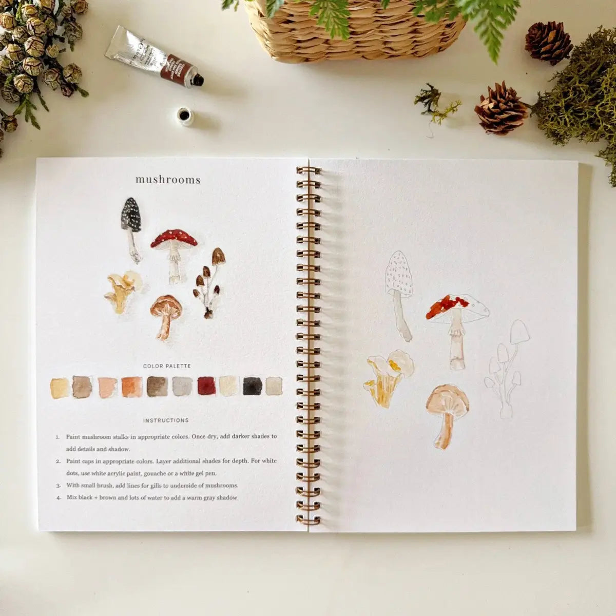 Watercolor Workbook - Woodland - Emily Lex - emily lex studio