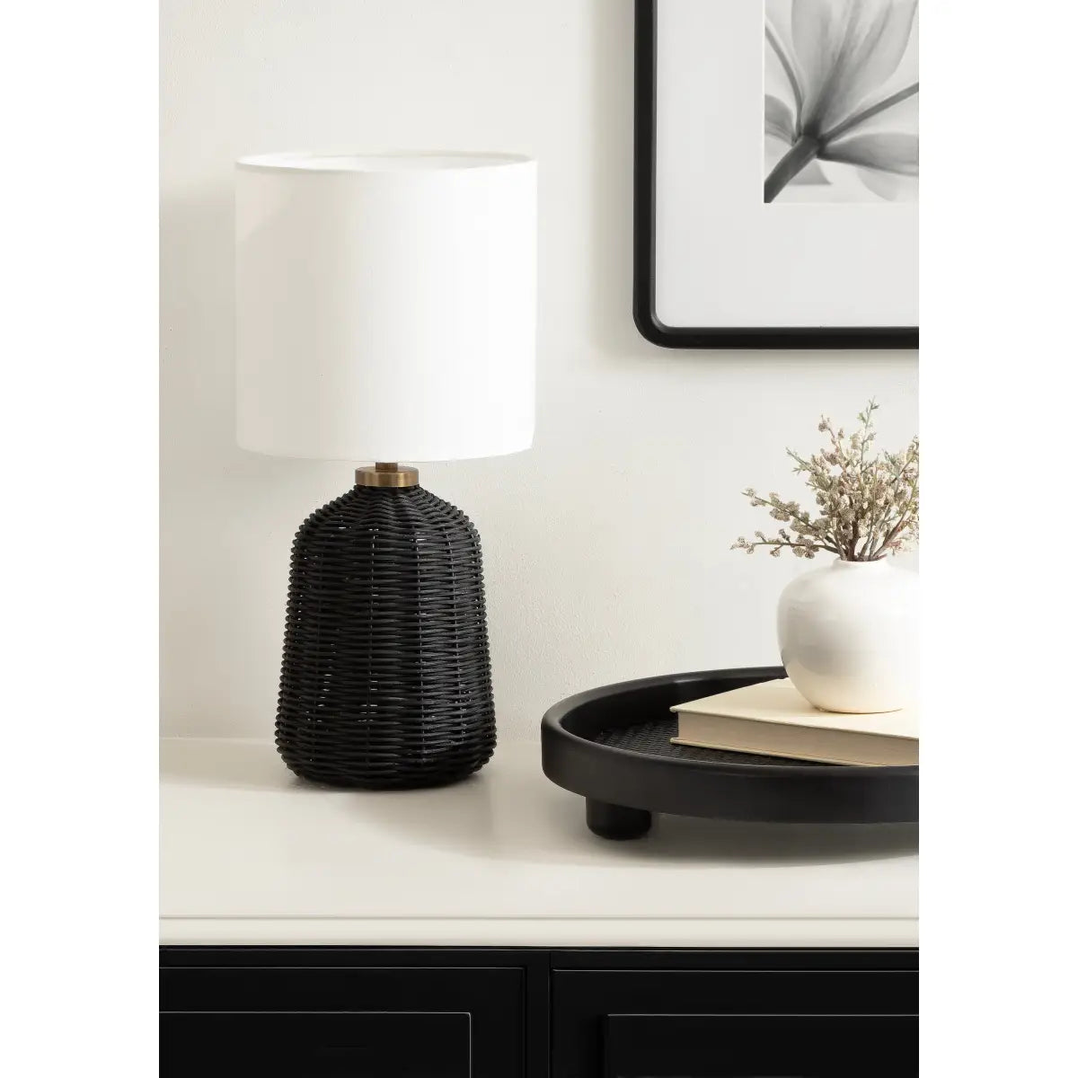 Wylla Rattan Table Lamp - kateandlaurel