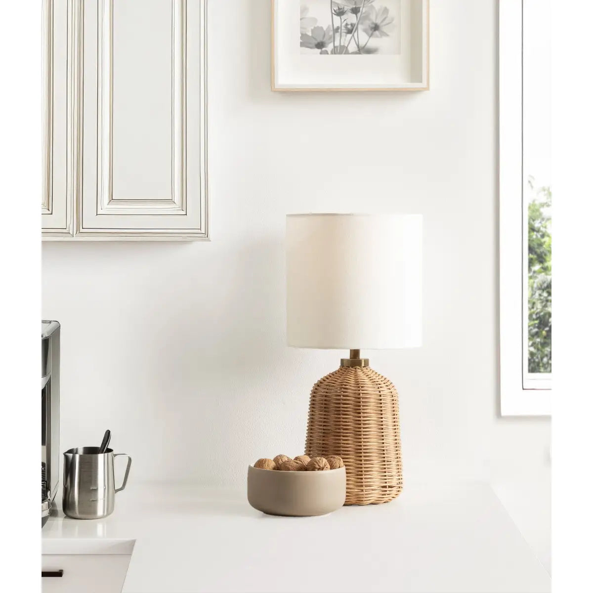 Wylla Rattan Table Lamp - kateandlaurel