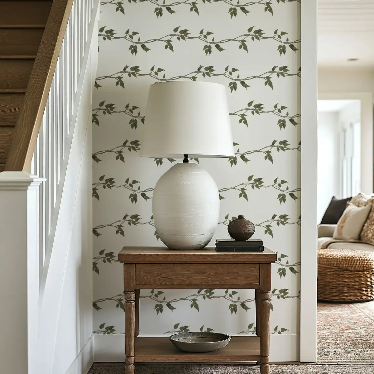 Wyndell Wallpaper - Horizontal Vines - by Melissa Dayton Art - Loomwell Home Goods