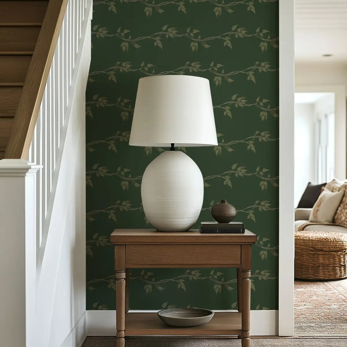 Wyndell Wallpaper - Horizontal Vines - by Melissa Dayton Art - Loomwell Home Goods