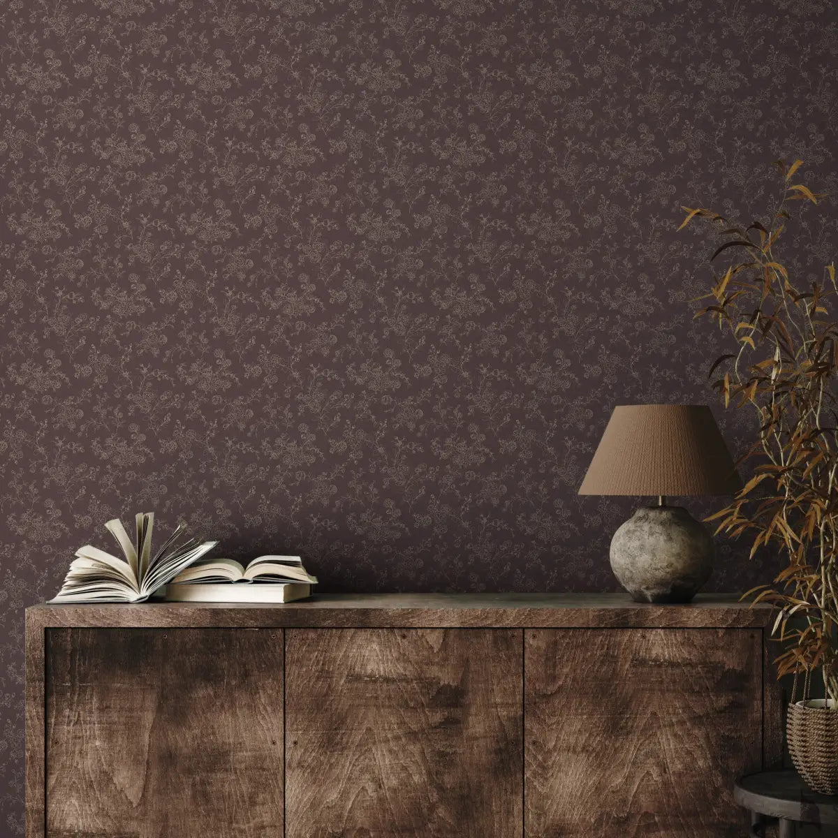 Wynne Wallpaper - Delicate Roses - Line Drawings by Grateful Artsy Soul - Loomwell Home Goods