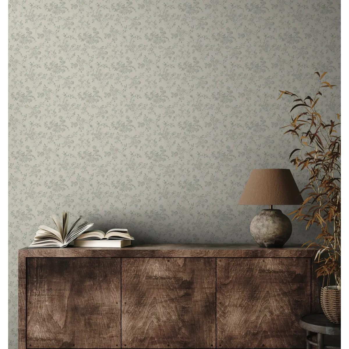 Wynne Wallpaper - Delicate Roses - Line Drawings by Grateful Artsy Soul - Loomwell Home Goods