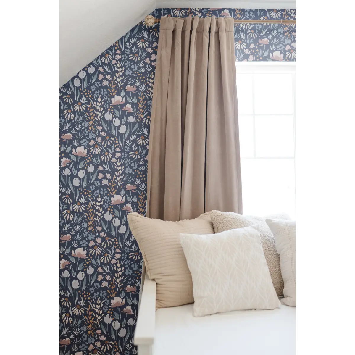 Wysteria Wallpaper - Watercolor Floral - by Melissa Johnson Design - Loomwell Home Goods