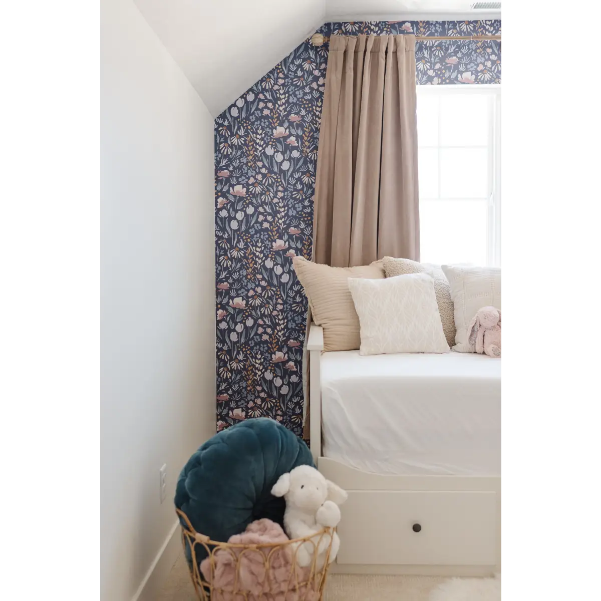 Wysteria Wallpaper - Watercolor Floral - by Melissa Johnson Design - Loomwell Home Goods