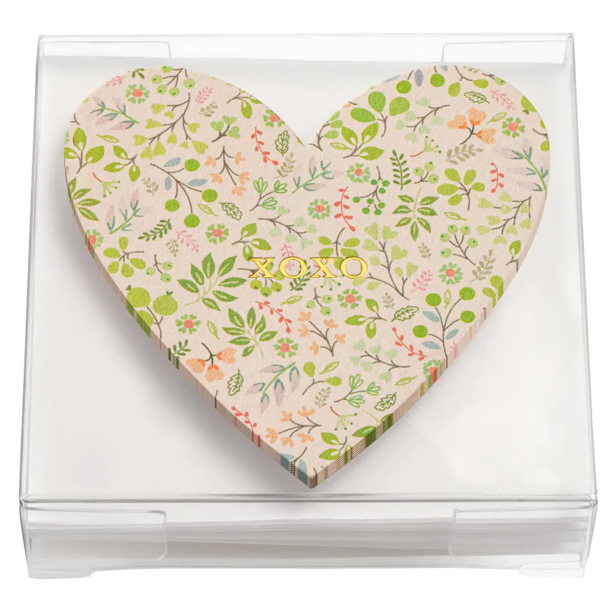 Gift Enclosure Card - XO Floral Heart Valentine - Karen Adams Designs
