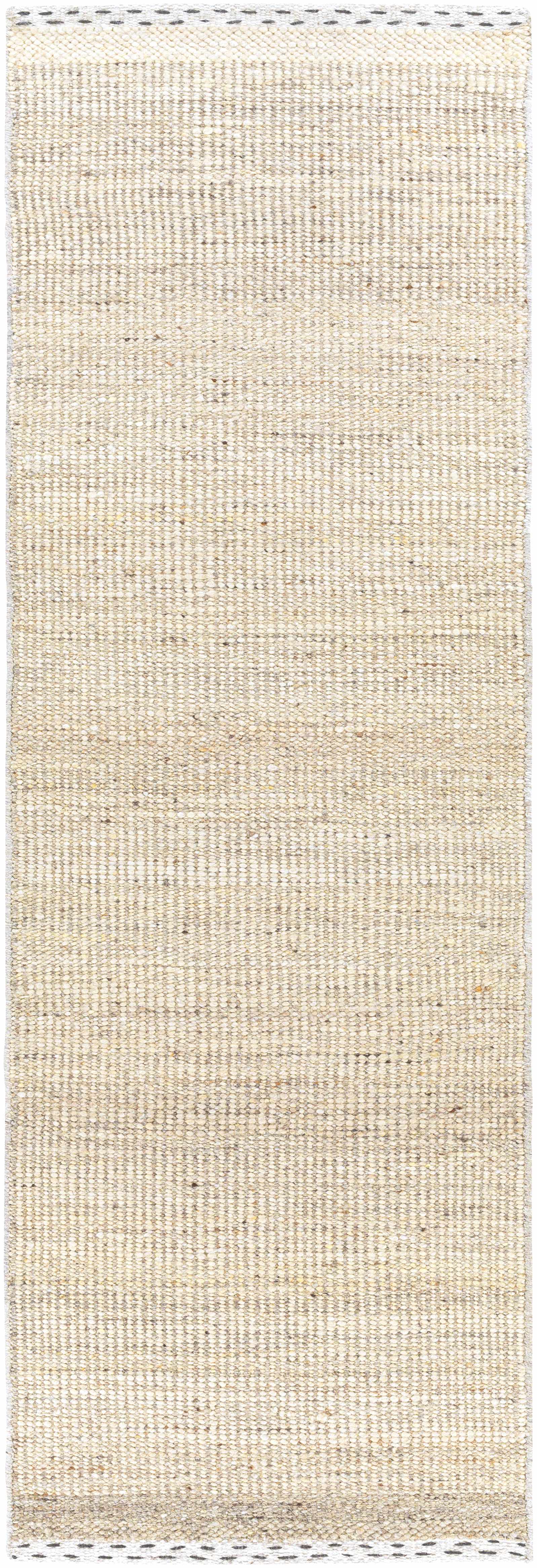 Beige Flat Weave Wool Rug - 2’6’’ x 8’ Runner - Boutique Rugs