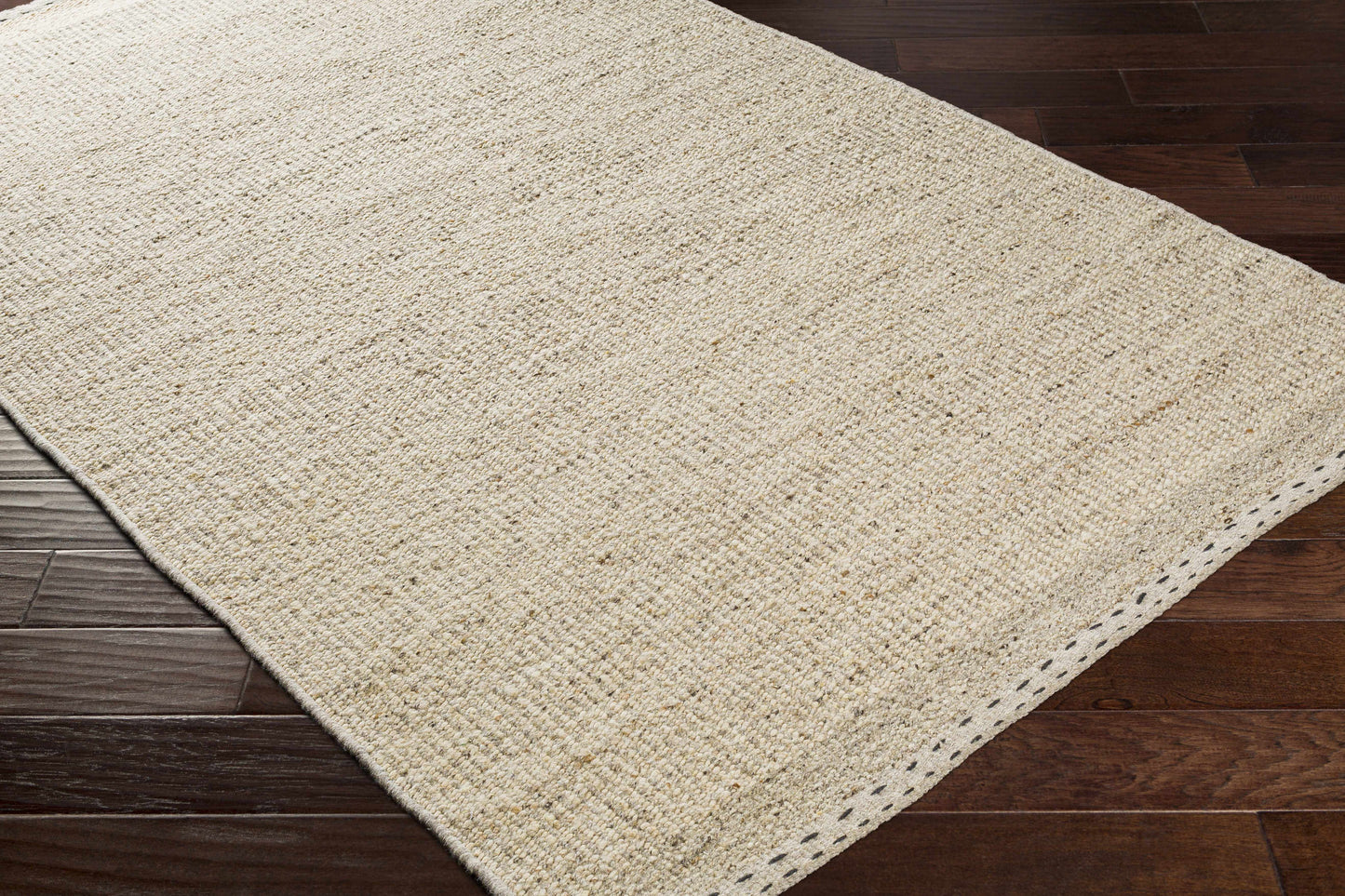 Beige Flat Weave Wool Rug - Boutique Rugs