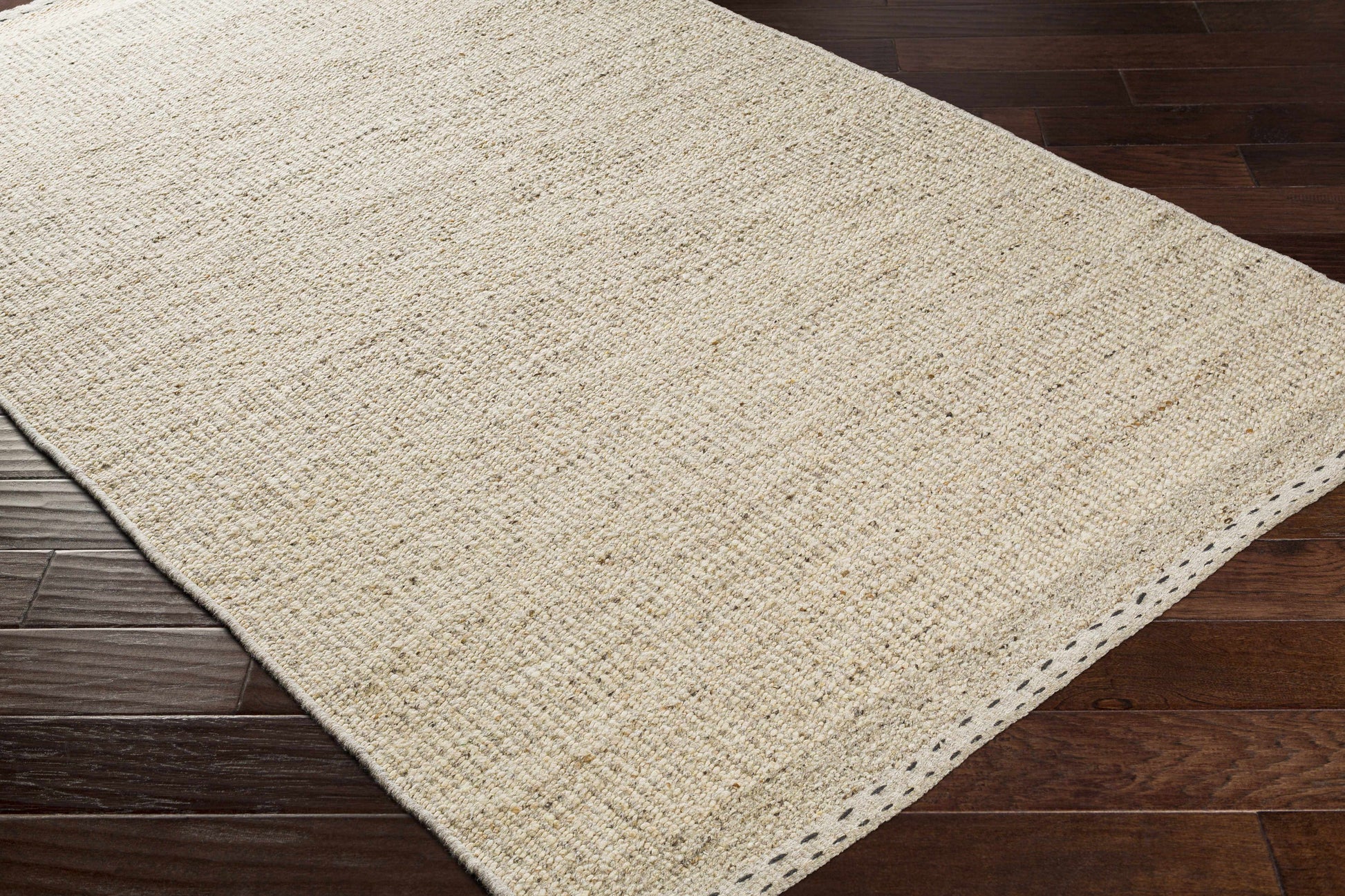 Beige Flat Weave Wool Rug - Boutique Rugs
