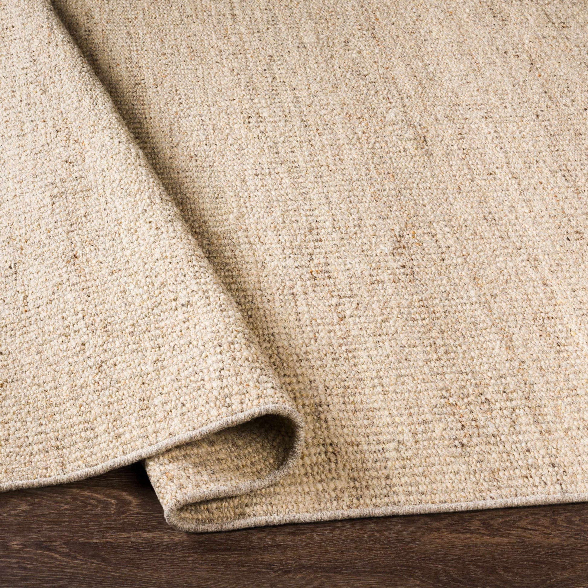 Beige Flat Weave Wool Rug - Boutique Rugs