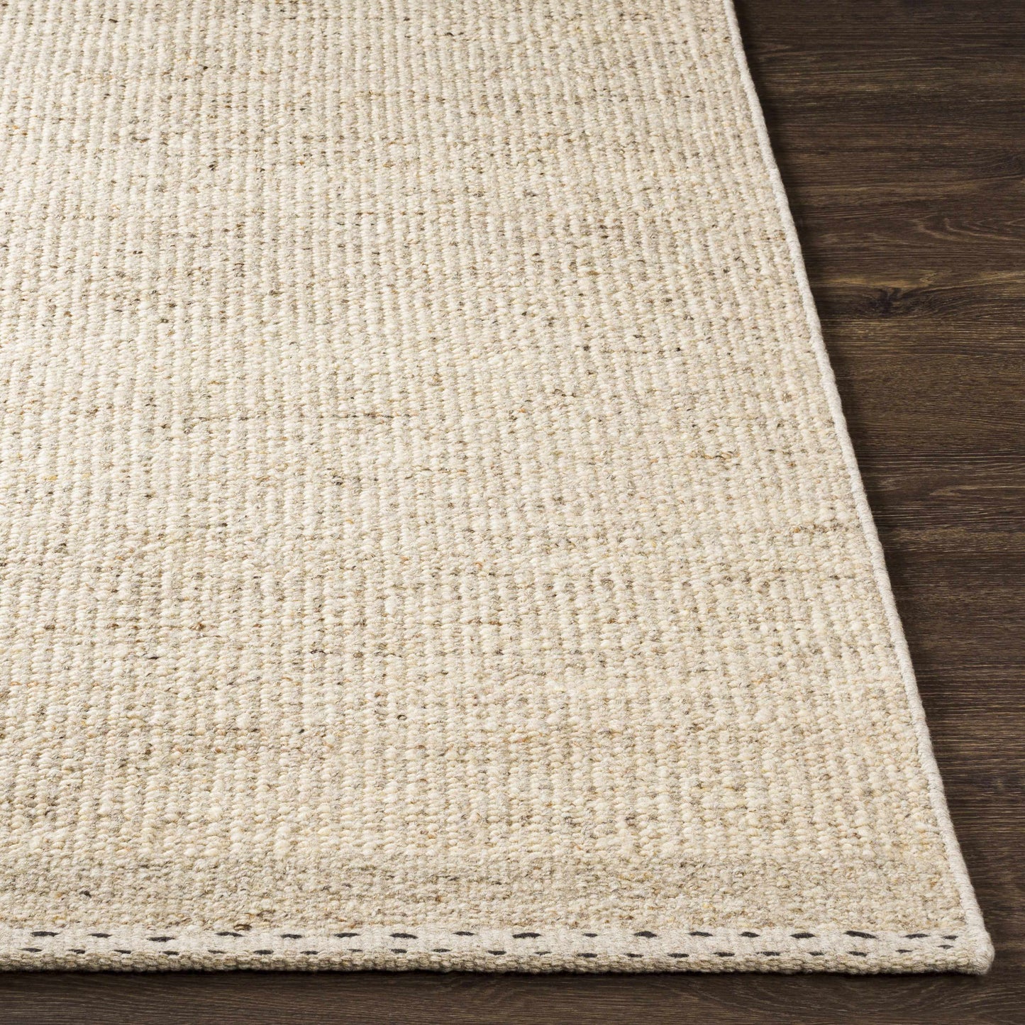 Beige Flat Weave Wool Rug - Boutique Rugs