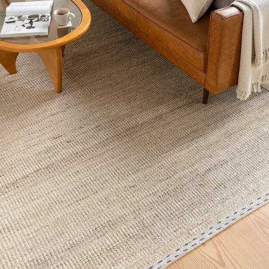 Beige Flat Weave Wool Rug - Boutique Rugs