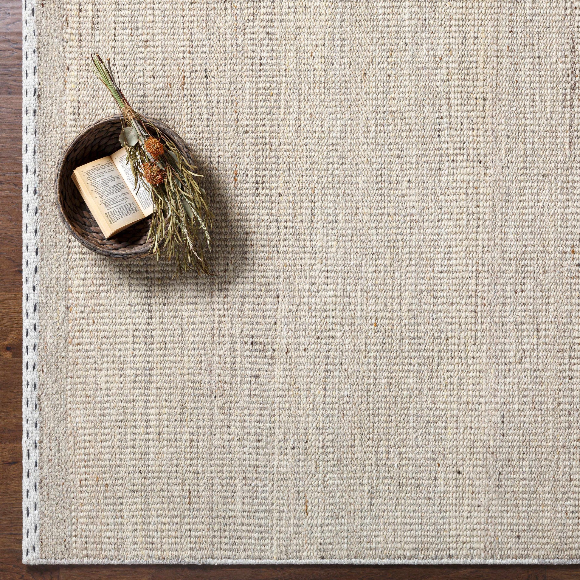 Beige Flat Weave Wool Rug - Boutique Rugs