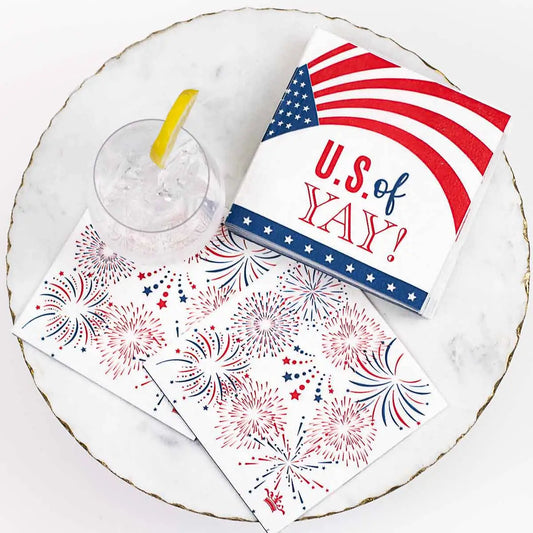 Cocktail Napkins - Patriotic - US Of Yay - The Royal Standard