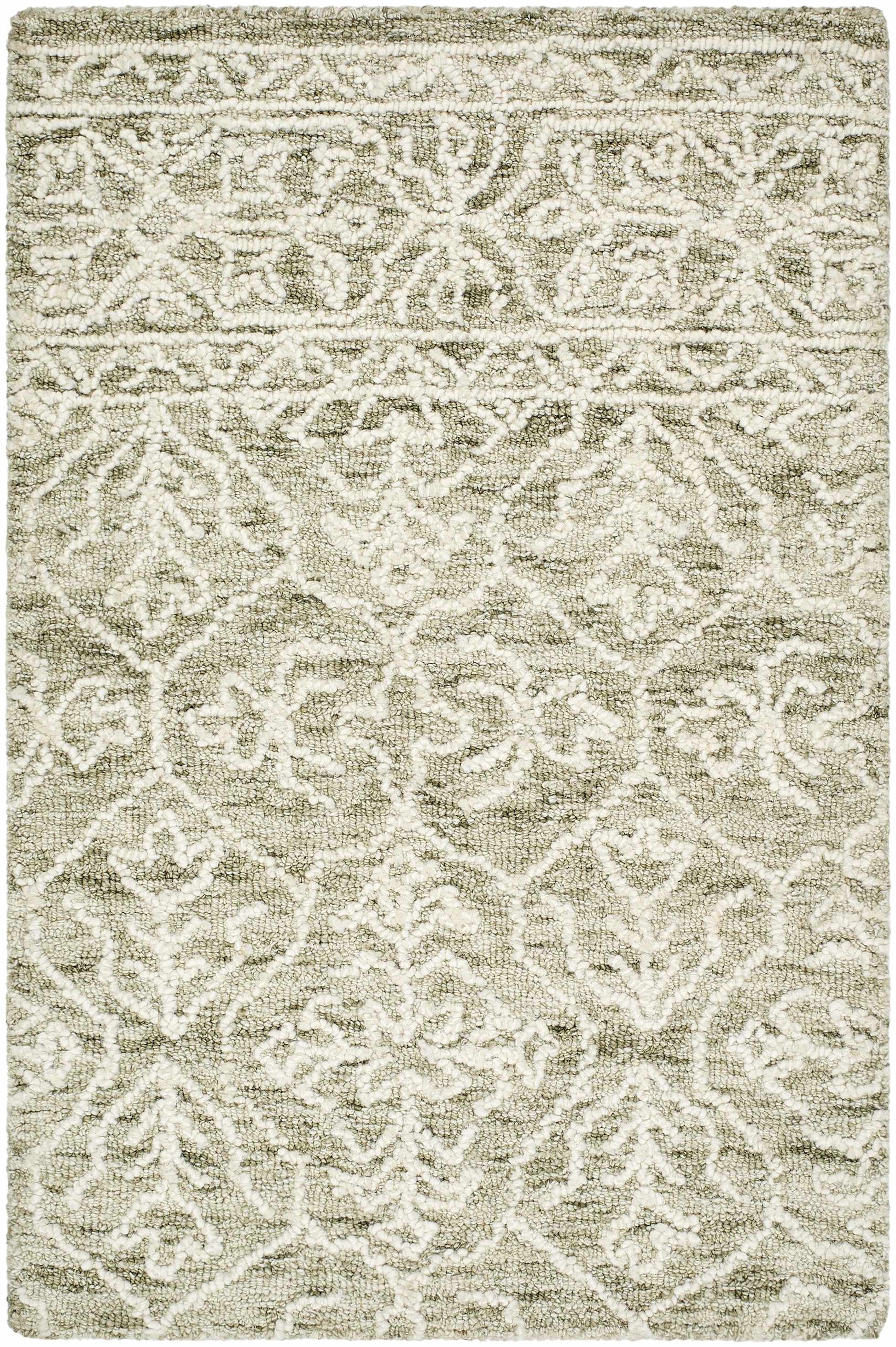Gray Green Wool Area Rug - 2’ x 3’ Rectangle - Boutique Rugs