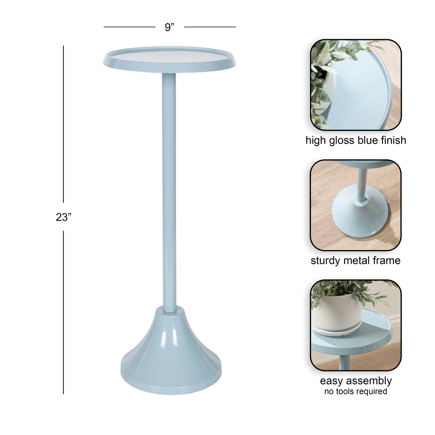 Sanzo Metal Cocktail Table or Plant Stand
