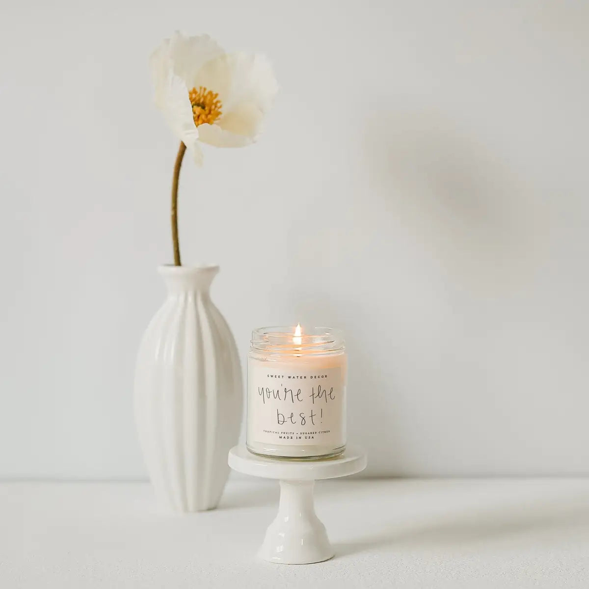 You’re The Best! Soy Candle - Clear Jar - 9 oz - Sweet Water Decor