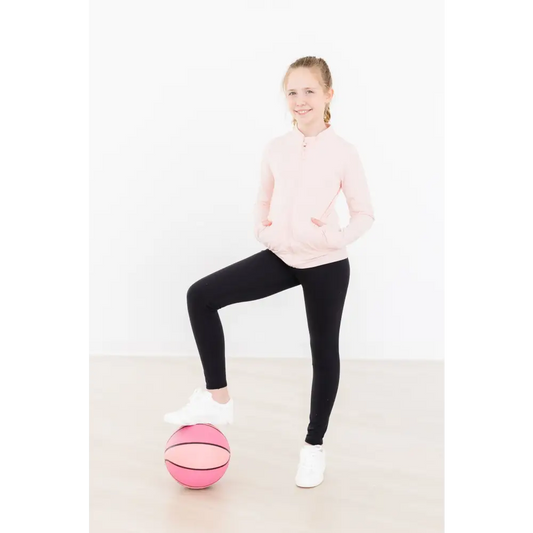 Zen Pink Full-Zip Ruffle Active Jacket - Mila & Rose ®