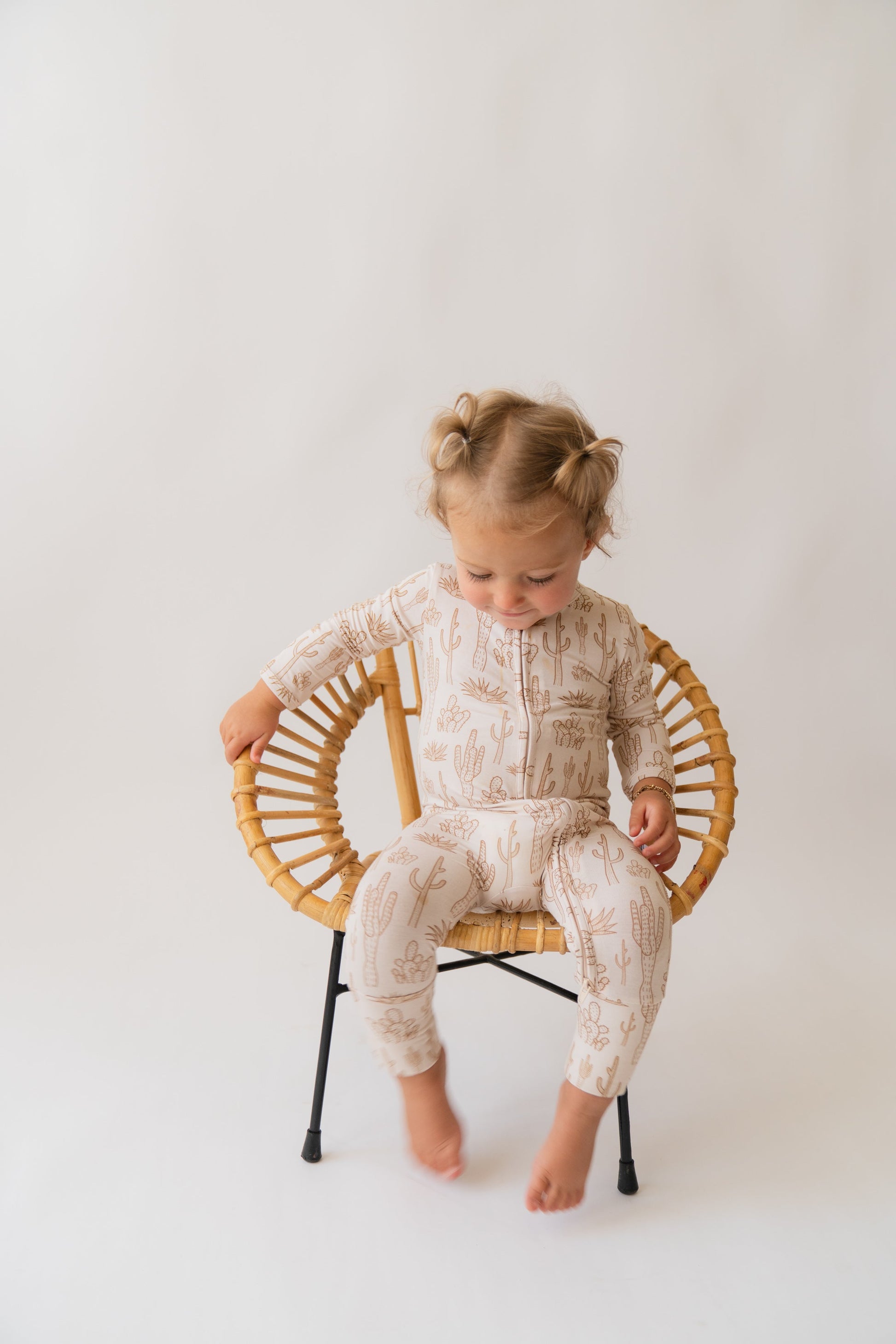 Bamboo Zip Romper Outfit - Cactus - Annie Bean