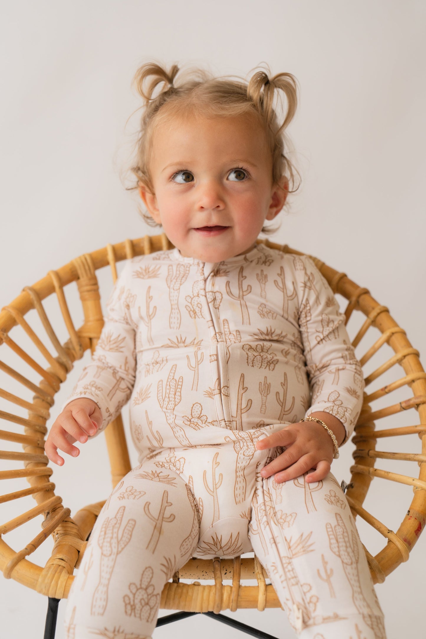 Bamboo Zip Romper Outfit - Cactus - Annie Bean