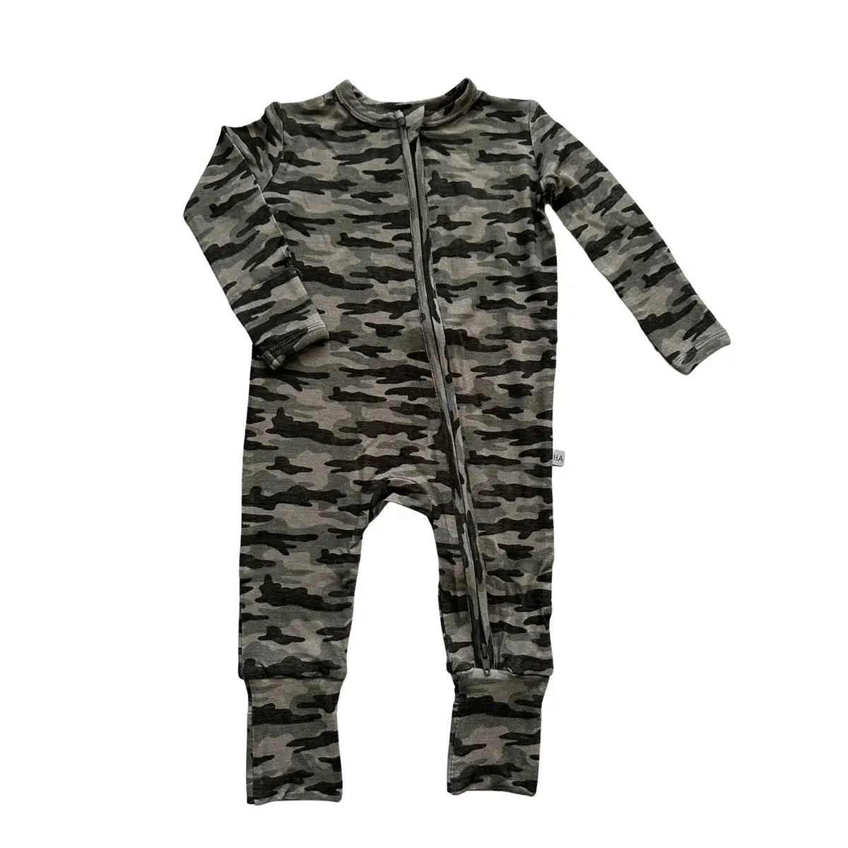Zipper Romper - Camo - Harp Angel Boutique