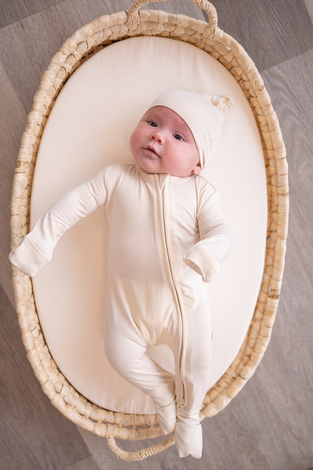 Zipper Romper - Cream - Harp Angel Boutique