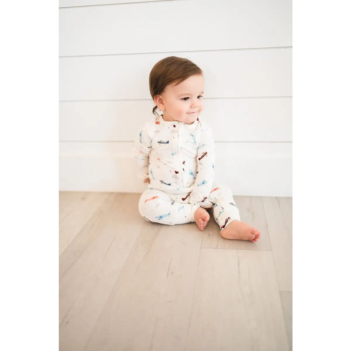 Zipper Romper - Vintage Airplane - Harp Angel Boutique