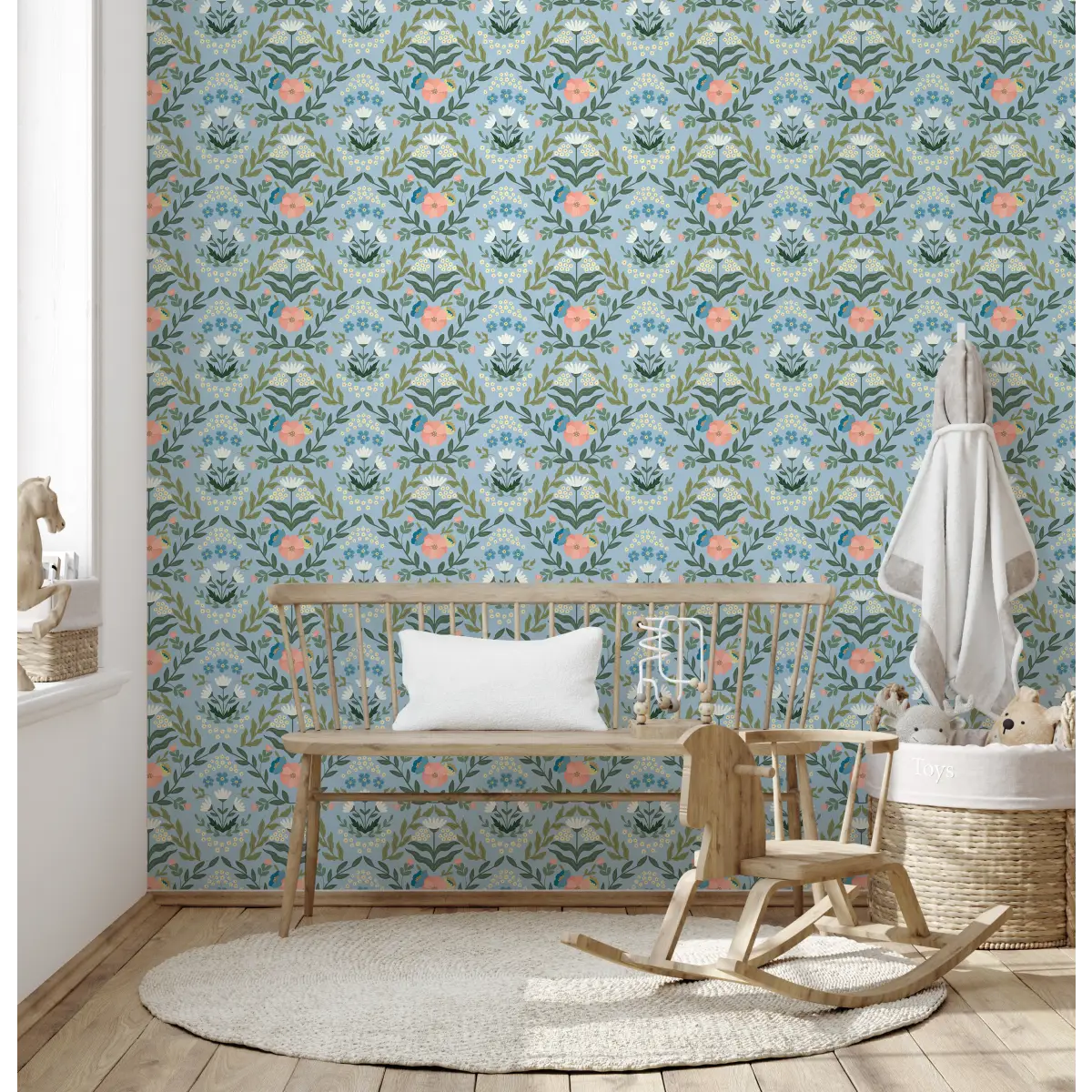 Zuri Wallpaper - Sweet Flower Trellis - by Jackie Jean Design - Loomwell Home Goods