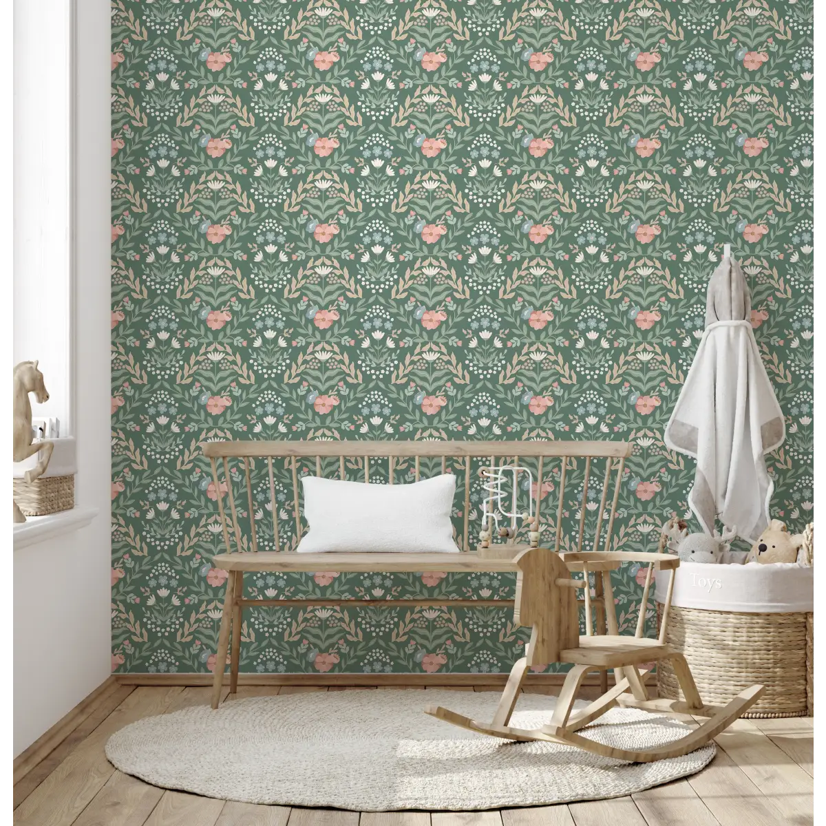Zuri Wallpaper - Sweet Flower Trellis - by Jackie Jean Design - Loomwell Home Goods
