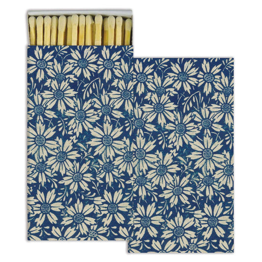 Matches in Decorative Box - Blue Daisies