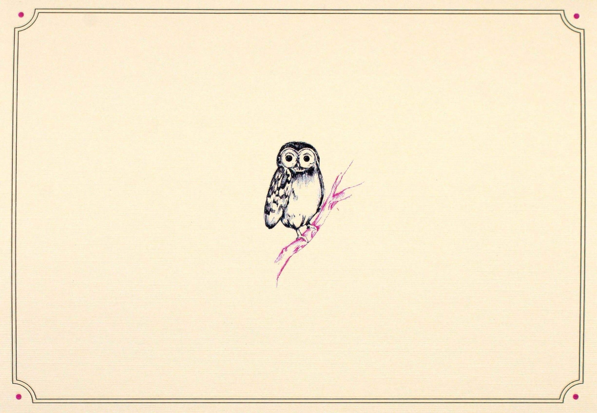 Owl Notecard Design