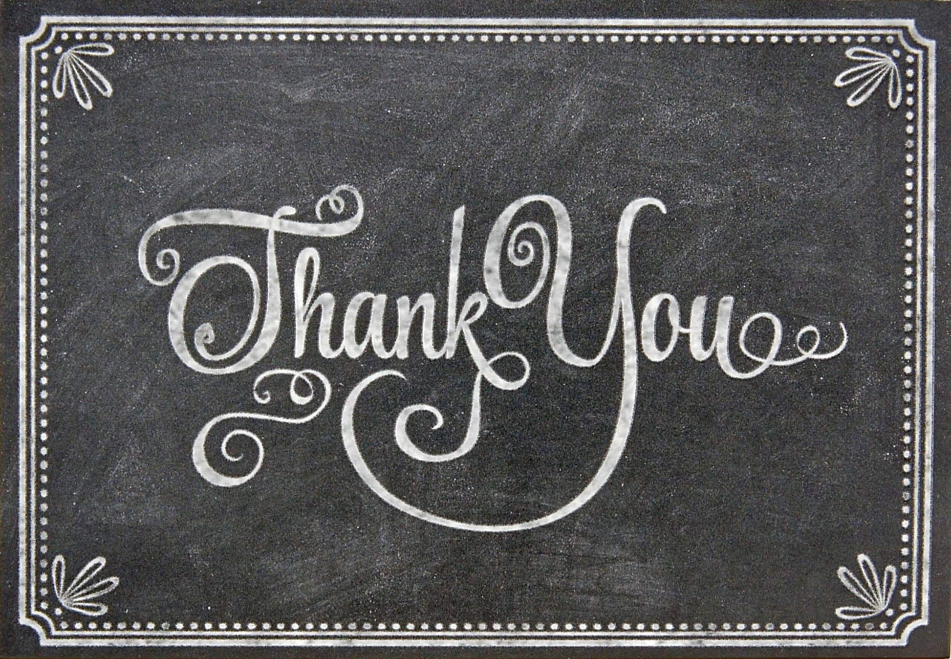 Chalkboard Thank You Note