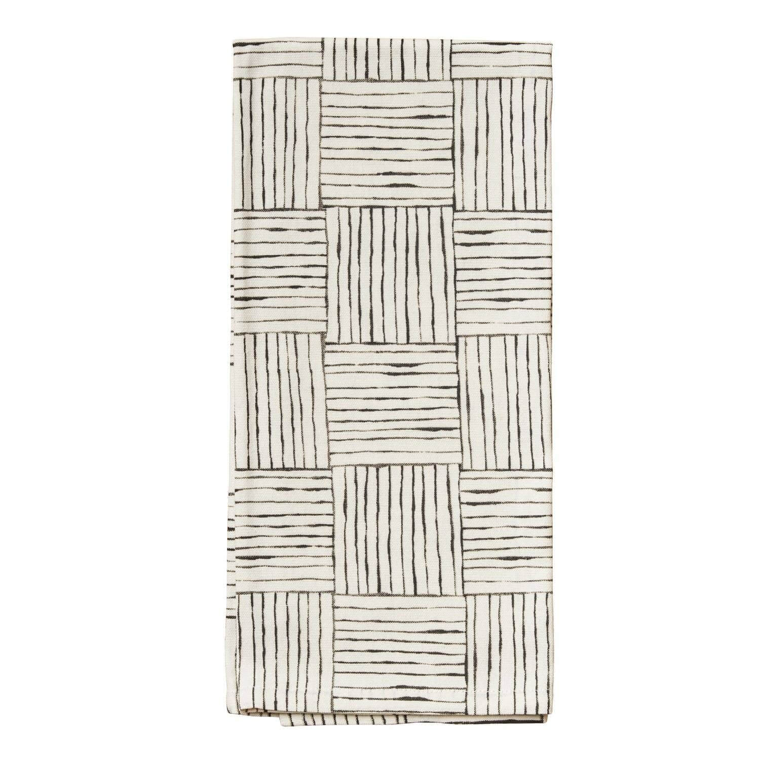 Kitchen Towel Black and White Pattern