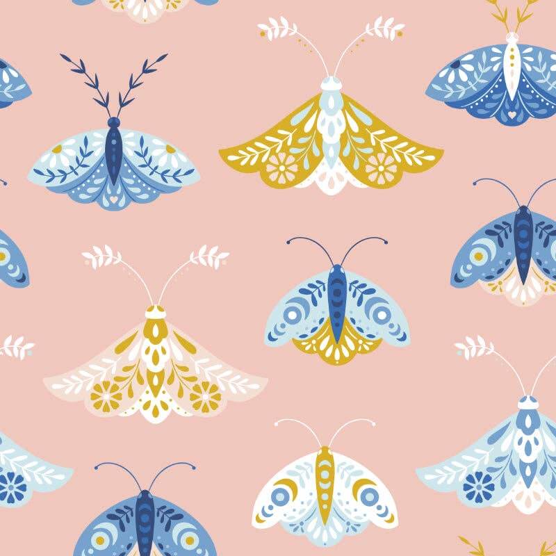 Vintage Butterfly (Pink) Wallpaper - DIY Peel and Stick