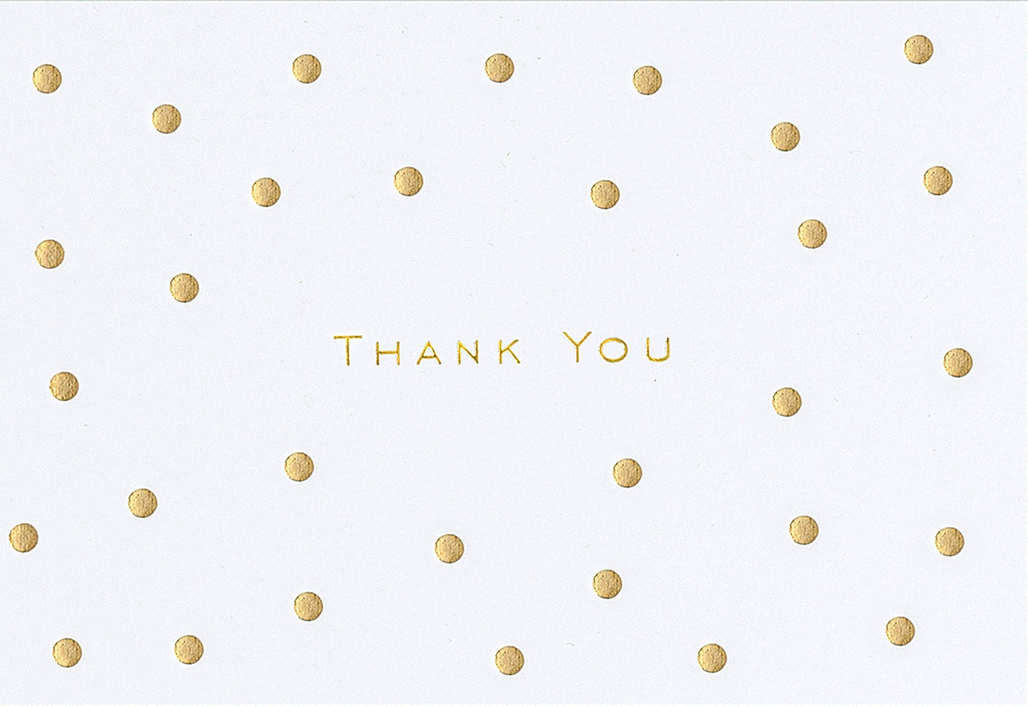 Gold Dots Thank You Note Card Set