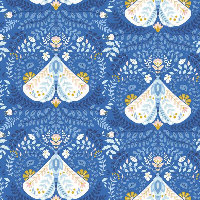 Vintage Butterfly (Blue) Wallpaper - DIY Peel and Stick