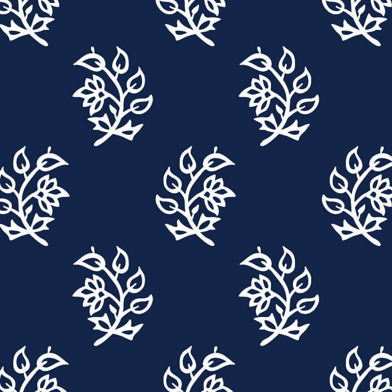Vine Wallpaper Blue Design