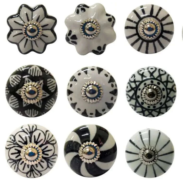 Ceramic Knobs black gray front designs