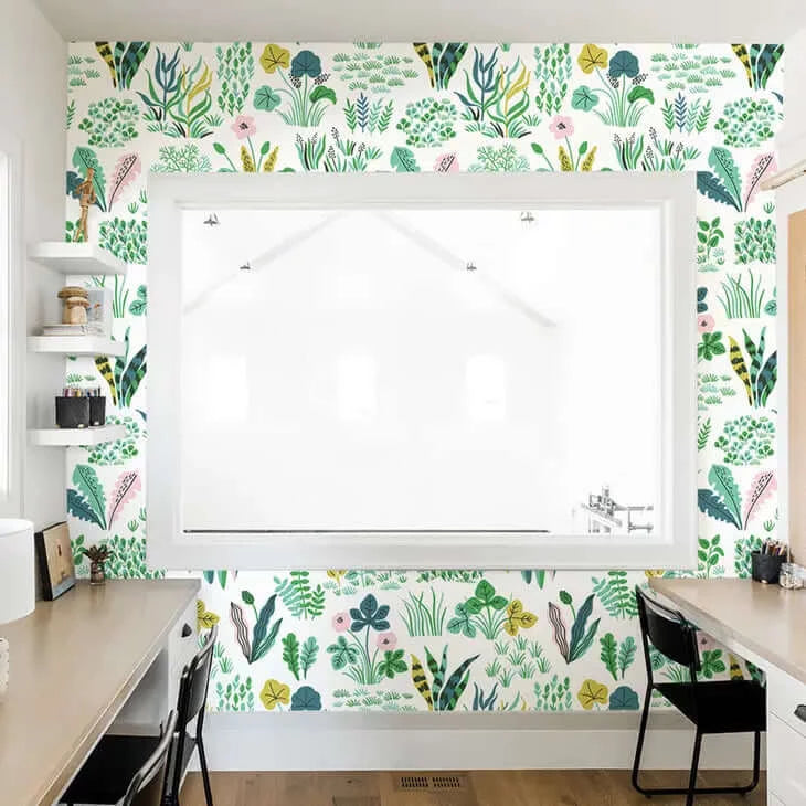 Flora Wallpaper In room