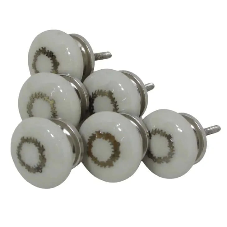 Wreath knobs set of 6 side view