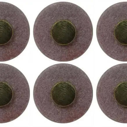 Marble and Brass Knobs, set of 6