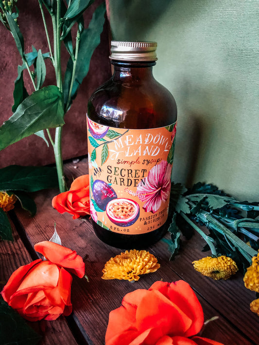 Secret Garden Simple Syrup - Passionfruit and Hibiscus